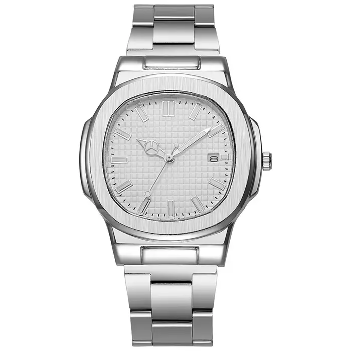 Montre carrée à quartz élégante pour homme avec affichage date auto et résistance aux chocs pour les occasions formelles et quotidiennes