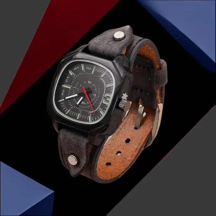 Montre à quartz vintage pour hommes