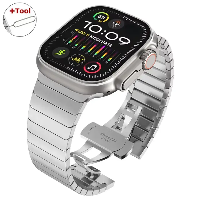 Ultra 3 2 couleur titane pour Apple Watch Ultra 49mm 45mm 44mm 42mm Bracelet de luxe iWatch 11 46mm 