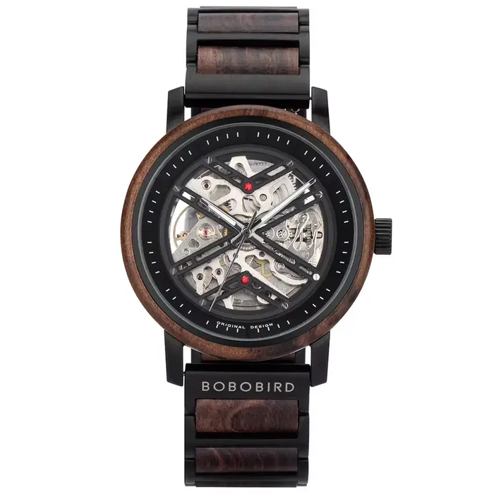 BOBO BIRD – montre mécanique automatique pour hommes d'affaires, montre-bracelet en bois, Unique, pe