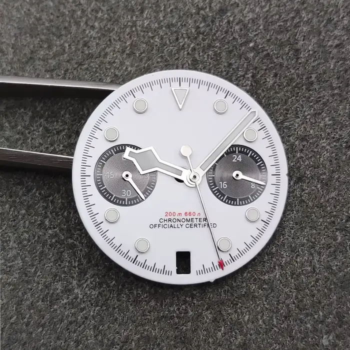 Cadrans de montre Excellent 29.5mm VK64 cadran blanc noir rose bleu ciel vert lumineux ajustement