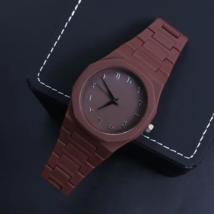 Montre pour hommes moderne minimaliste tout noir