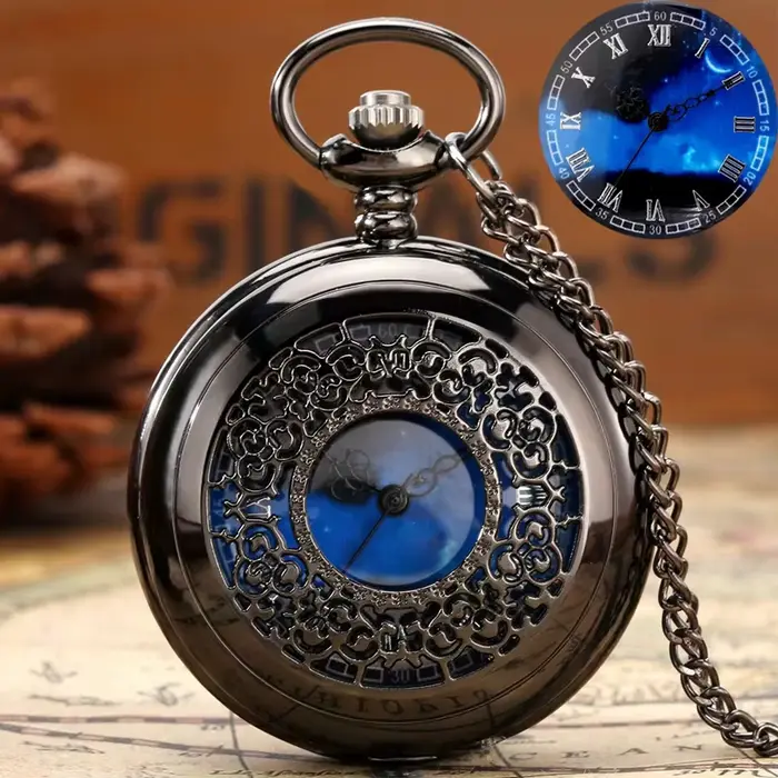 Meilleurs cadeaux montre de poche à Quartz en or de luxe Design poissons collier pendentif montre de