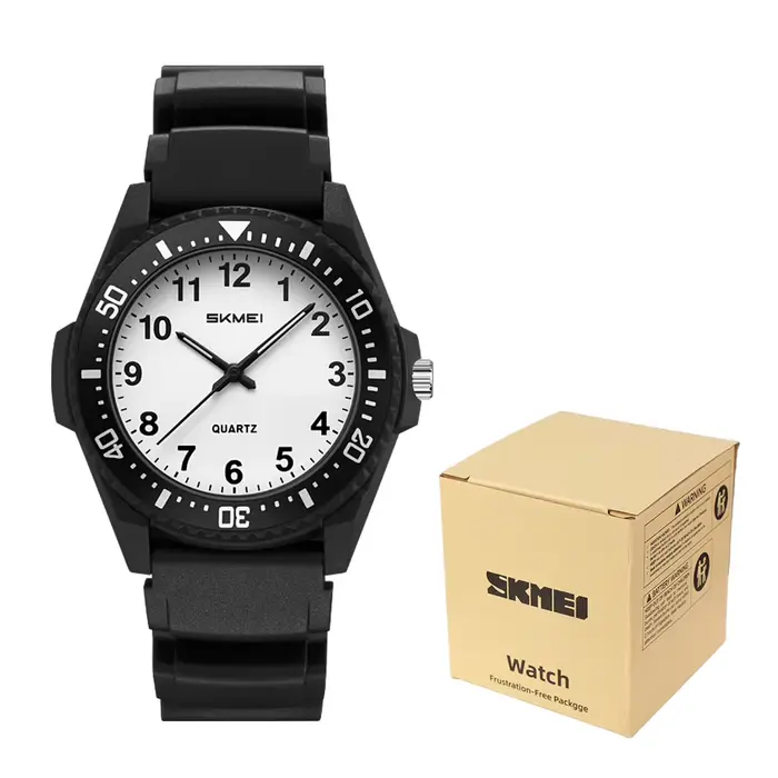 Montre-bracelet à quartz SKMEI 2622 pour étudiant, chronomètre, étanche 50M, chronographe avec boîte