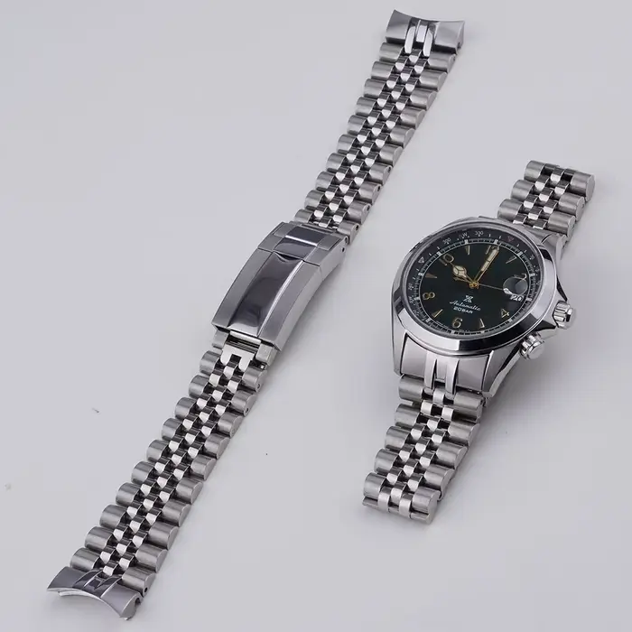 Rolamy 20mm bracelet jubilé pour Seiko Prospex alpiniste SPB115 117 121 123 209 SARB013 15