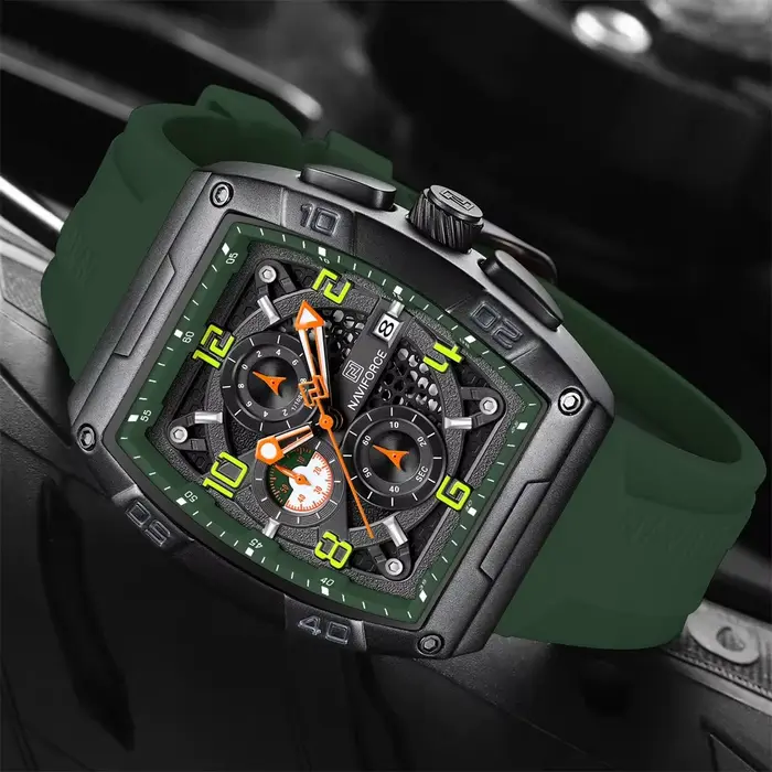 Montre-bracelet militaire chronographe à quartz étanche pour homme
