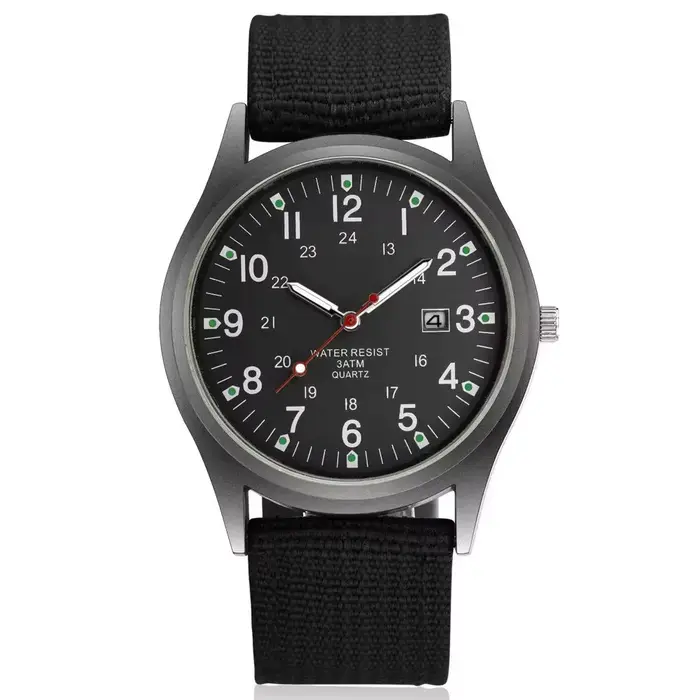 Montres pour hommes aiguilles lumineuses horloge de luxe sport militaire Date montre-bracelet à Quartz