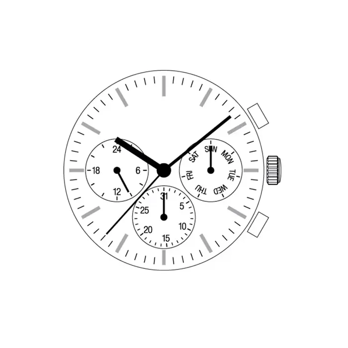 VX9JE – montre japonaise à 3 aiguilles