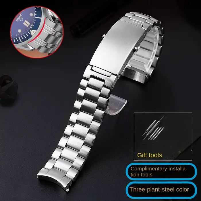 Bracelet de montre en acier inoxydable solide pour homme, bracelet de montre, accessoires de bracele