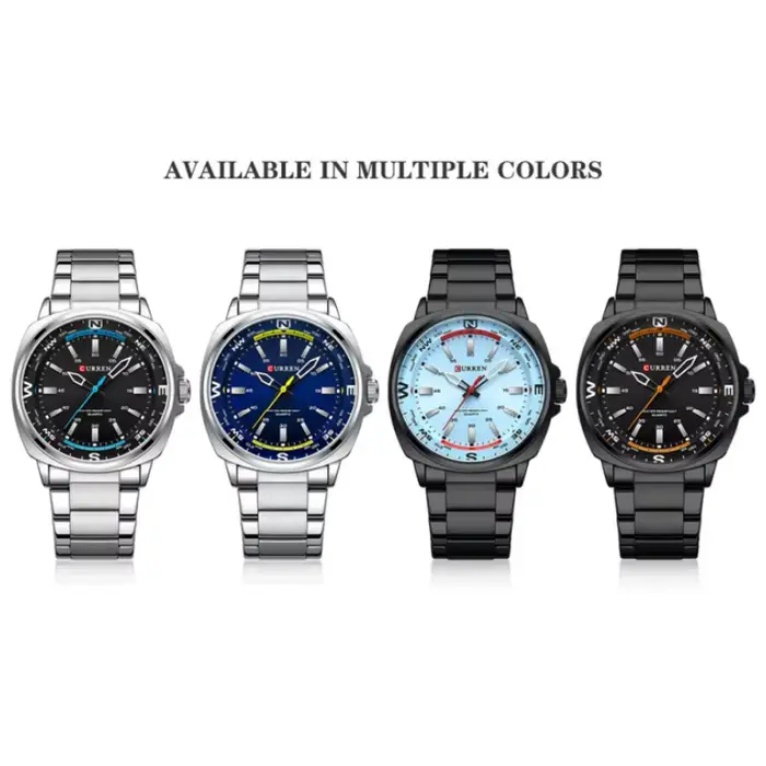 CURREN 8455 décontracté montre à Quartz pour hommes marque sport mode étanche bracelet en acier inoxydable créatif mâle horloge montres d'affaires