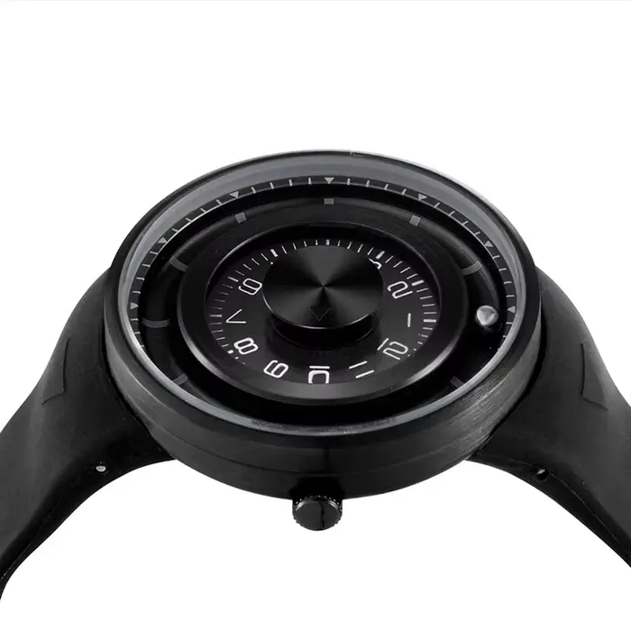 Montre inhabituelle pour hommes pointeur perlé montre-bracelet à Quartz homme horloge mâle Relogio Masculino Style noir