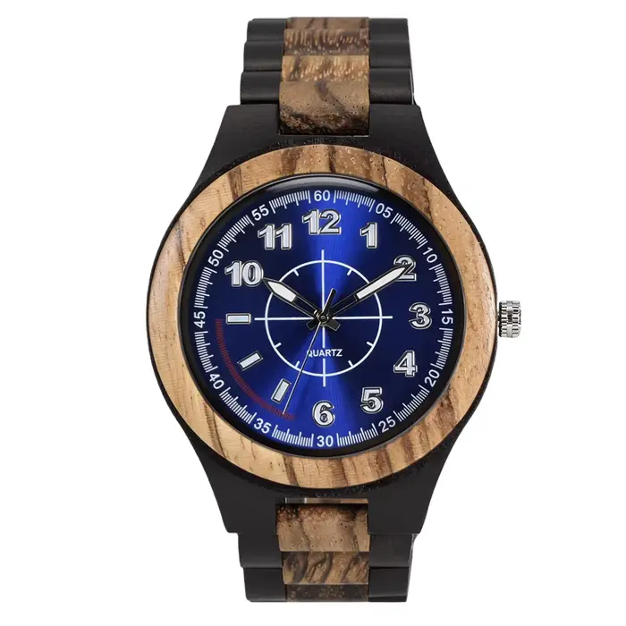 Montre-bracelet à Quartz Vintage en Santal pour Homme
