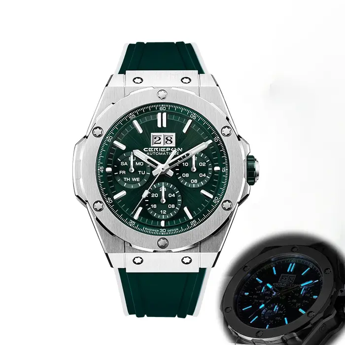 Montre mécanique automatique CERIEPON Série Blue Planet avec cristal saphir