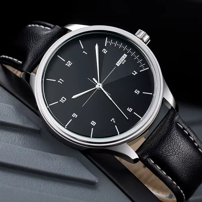 YAZOLE Top marque Montre de luxe pour hommes en cuir montres à Quartz