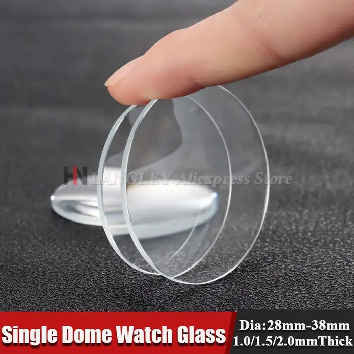 Verres de Montre à Dôme Unique en Verre Trempé pour Hommes et Femmes Occasions Spéciales Couleurs Variées Facile à Installer