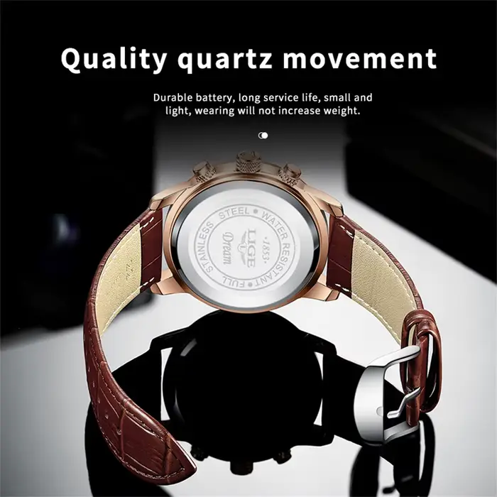 Nouvelles montres pour hommes LIGE Top marque de luxe