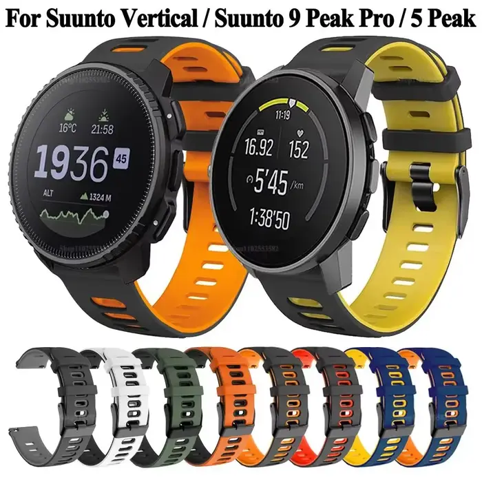Bracelet en silicone pour montre intelligente verticale Suunto
