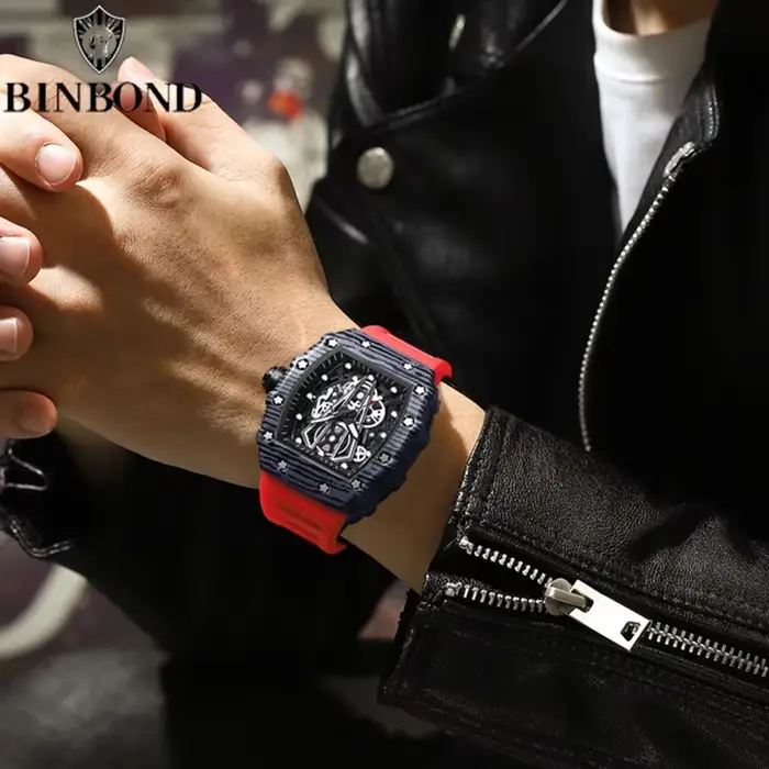 BINBOND marque hommes montre dominateur baril
