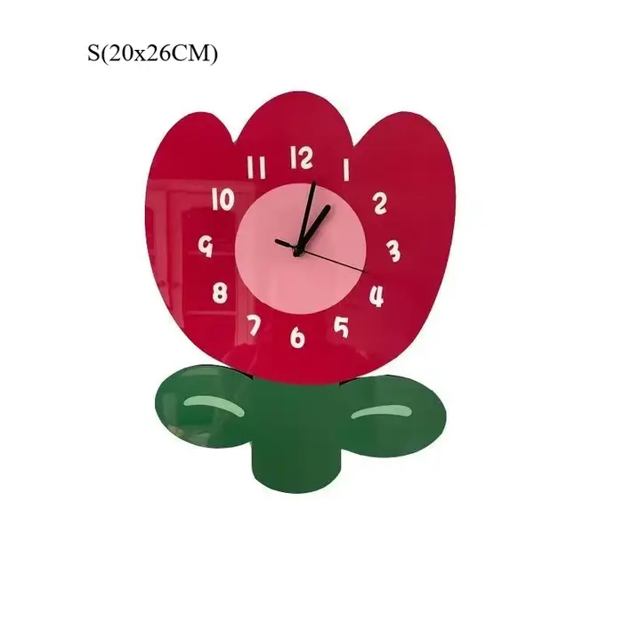 Horloge murale suspendue à Quartz silencieuse, dessin animé Simple, décoration de salon, artistique,