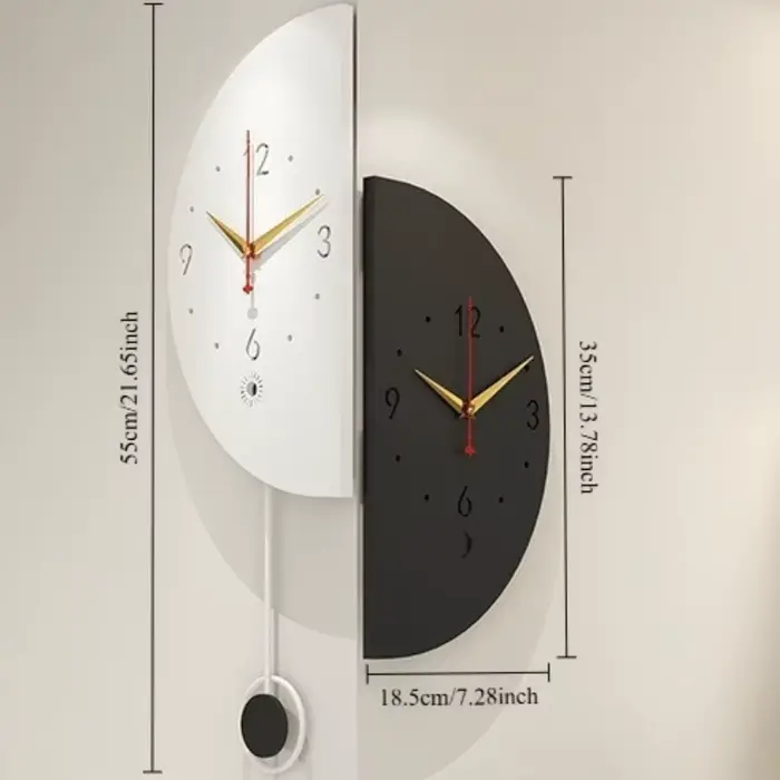 Horloges murales Double face pour salon, pendule silencieux, moderne, nordique, Simple, pour chambre