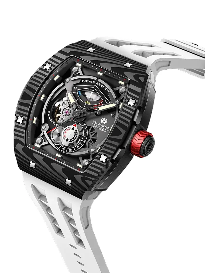 TSAR BOMBA-Montre-Bracelet Mécanique existent en Fibre de Carbone pour Homme