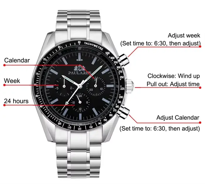 Montre automatique à remontage automatique pour homme