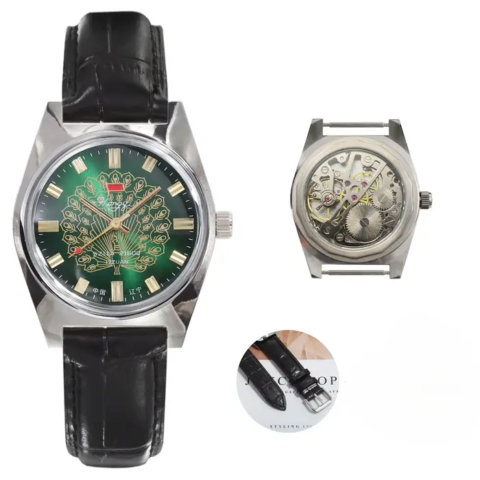 Shanghai 7120 Montre mécanique pour homme – Style business rétro à remontage manuel de 36 mm, montre