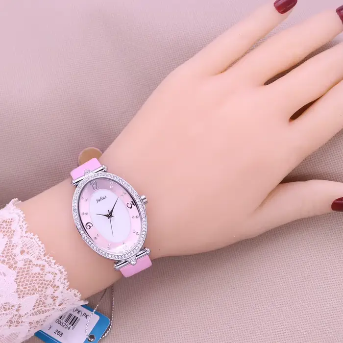 Montre à Quartz japonaise en cuir véritable pour femmes