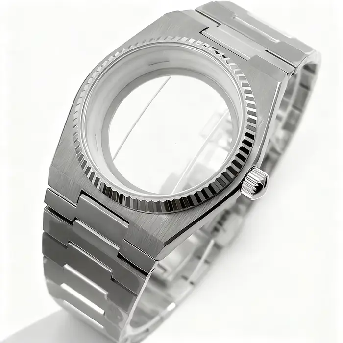PRX NH35 40mm boîtier de montre cannelé lunette lisse ajustement 28.5 et 31.8mm cadran pour Tissot N