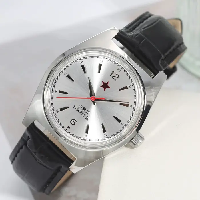 Montre mécanique Heimdallr rétro pour homme en acier inoxydable avec bracelet en cuir pour cadeaux d'occasions spéciales