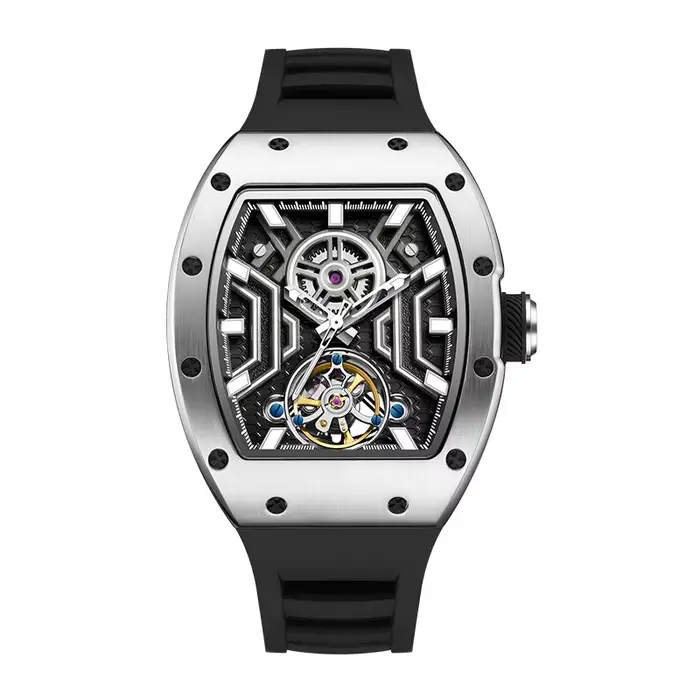 Montre de luxe automatique à tourbillon pour homme