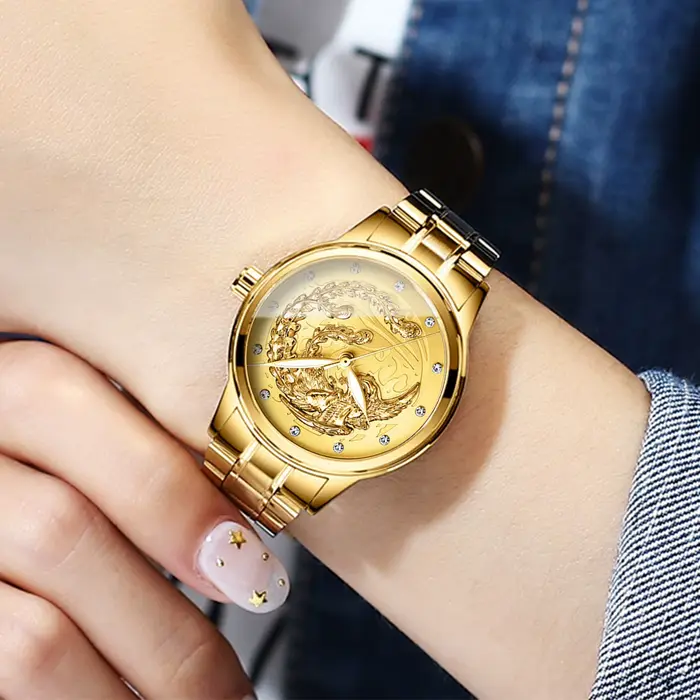 Montres à quartz durables vintage BINBOND Phoenix pour femmes