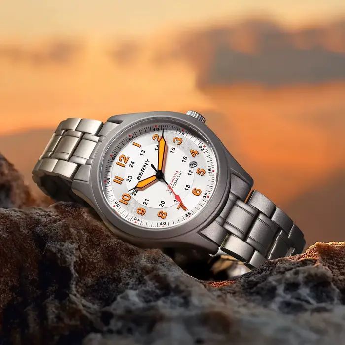 Montres automatiques BERNY entièrement en titane pour hommes