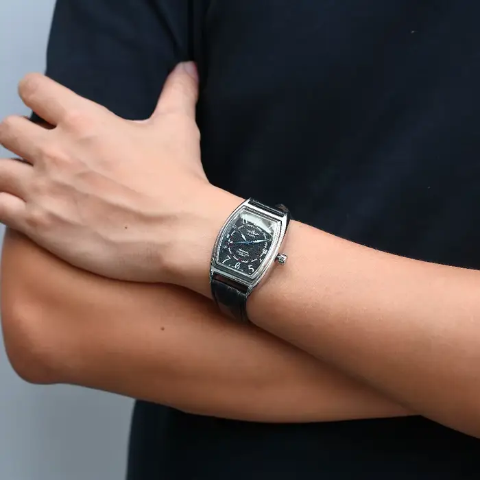 Montre automatique T-WINNER style antique avec mouvement mécanique calendrier complet pour homme occasions spéciales