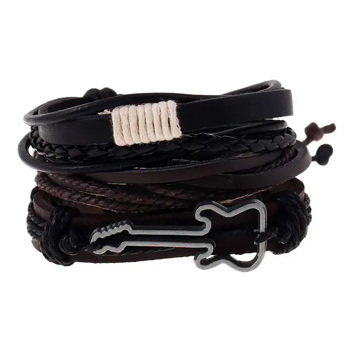 Bracelet en cuir tissé à la main pour hommes
