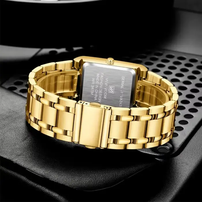 Montres carrées en or de luxe VAVAVOOM 2431 pour homme