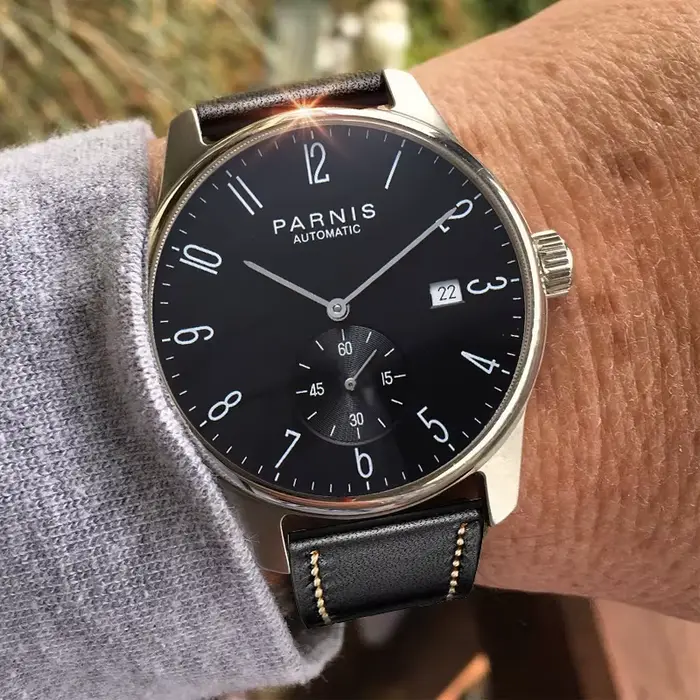 Parnis montres mécaniques montre minimaliste pour hommes montre-bracelet de luxe étanche automatique hombre Relogio Masculino calendrier 2025