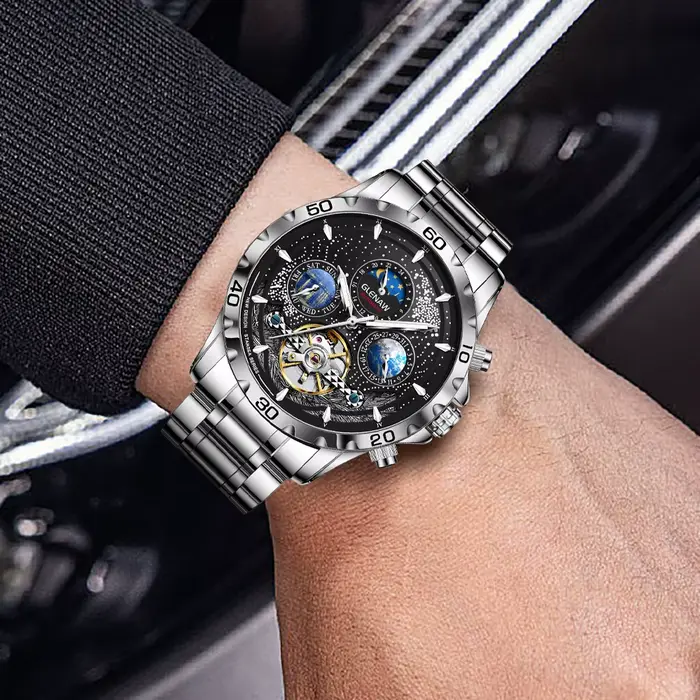 GLENAW Design hommes montres haut de gamme de luxe mode affaires Montre automatique