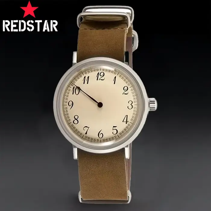 Montre pilote Red Star édition limitée à remontage manuel en acier inoxydable pour homme résistante à l'eau et aux chocs pour diverses occasions