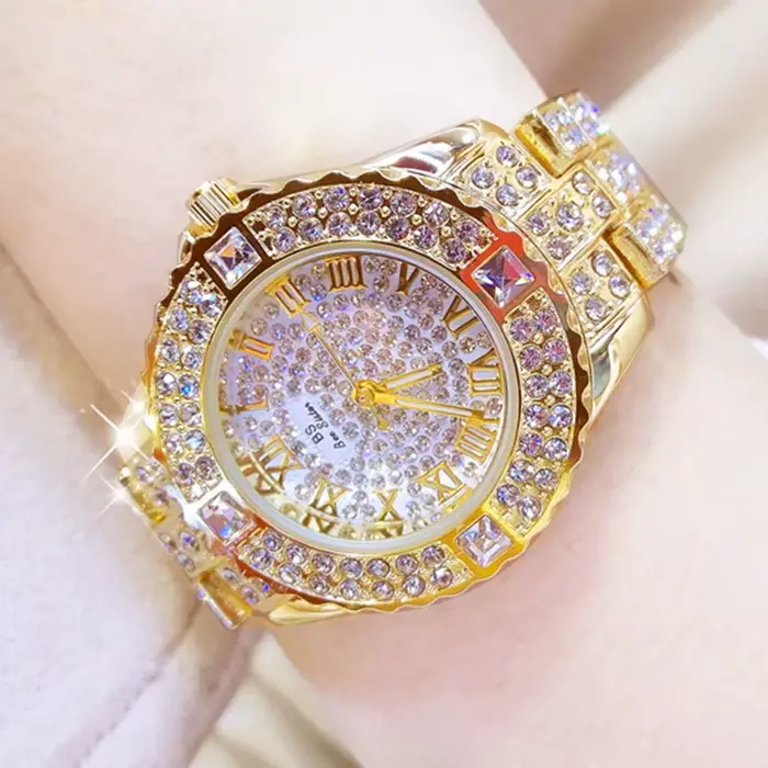 Femmes montres diamant or montre dames