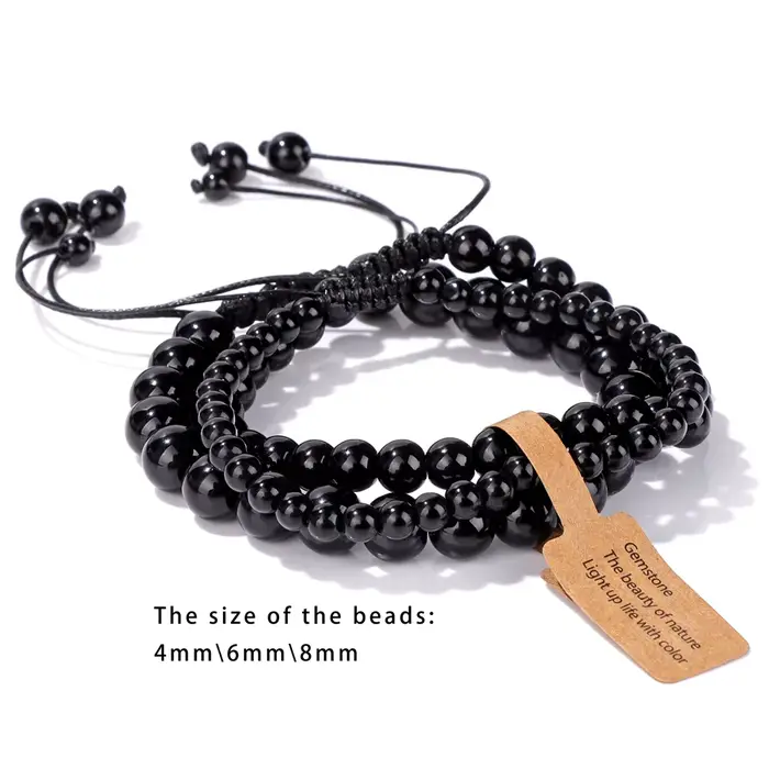 Bracelets minimalistes en Amazonite véritable pour femmes et hommes