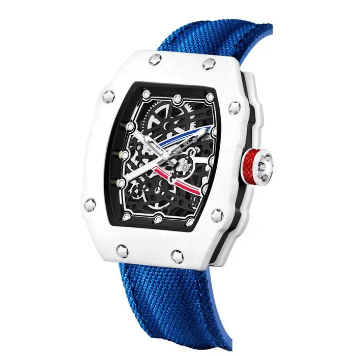 Montre à quartz Tonneau Design pour homme