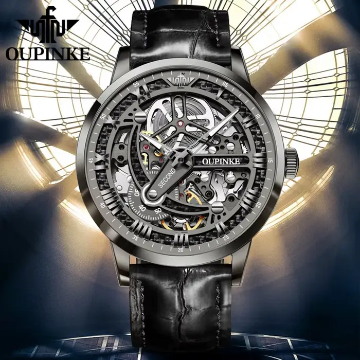 OUPINKE 3173 squelette automatique montre mécanique marque de luxe 50M