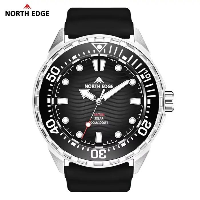 NORTH EDGE nouvelle montre de plongée à énergie solaire TRITON hommes montres à Quartz de luxe pour 