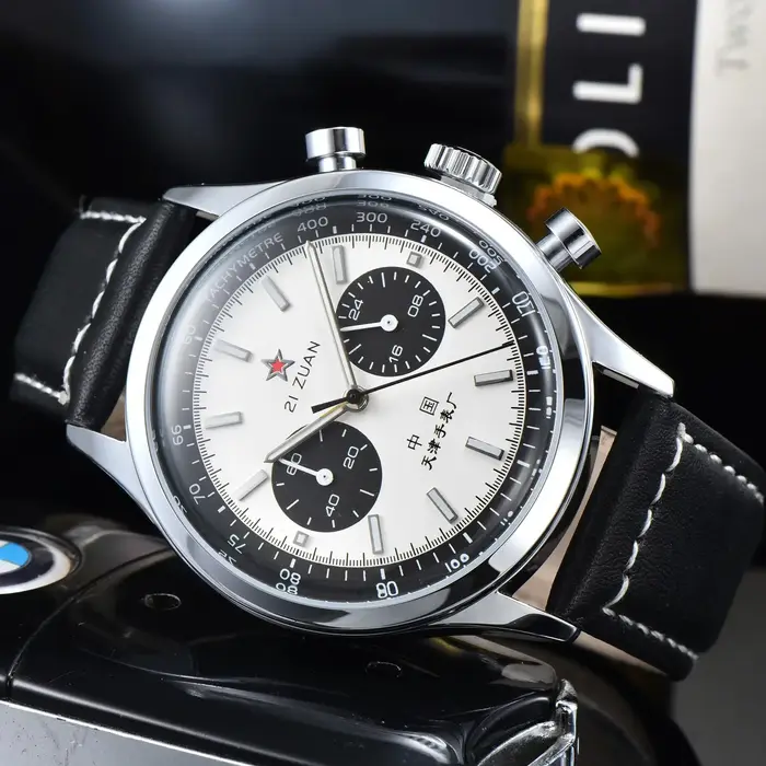 Montre à Quartz chronographe d'aviation chinoise pour hommes, 42mm, 1963, 21 Zuan Pilot, toile imper
