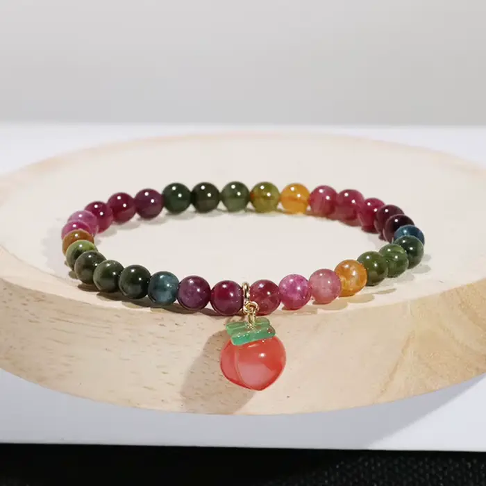 Bracelets perlés en pierre de cristal naturel pour femme