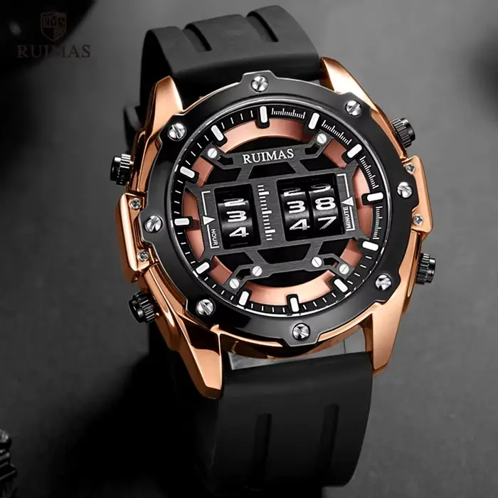 RUIMAS – montre-bracelet de luxe à Quartz numérique pour hommes