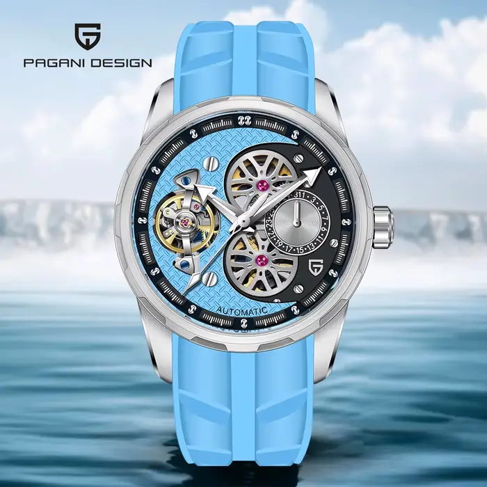 PAGANI DESIGN – montre mécanique à Tourbillon pour hommes