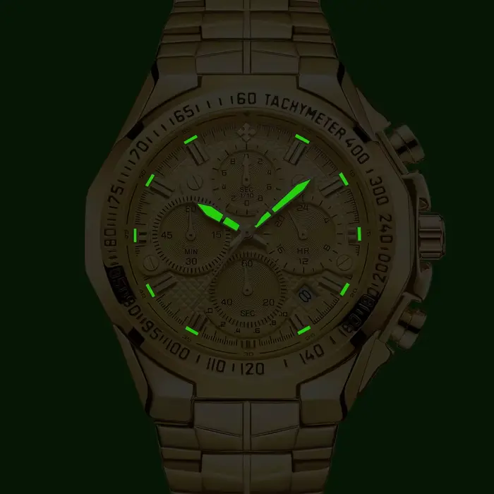 WWOOR montres pour hommes de luxe militaire Quartz acier inoxydable vieille montre étanche chronographe