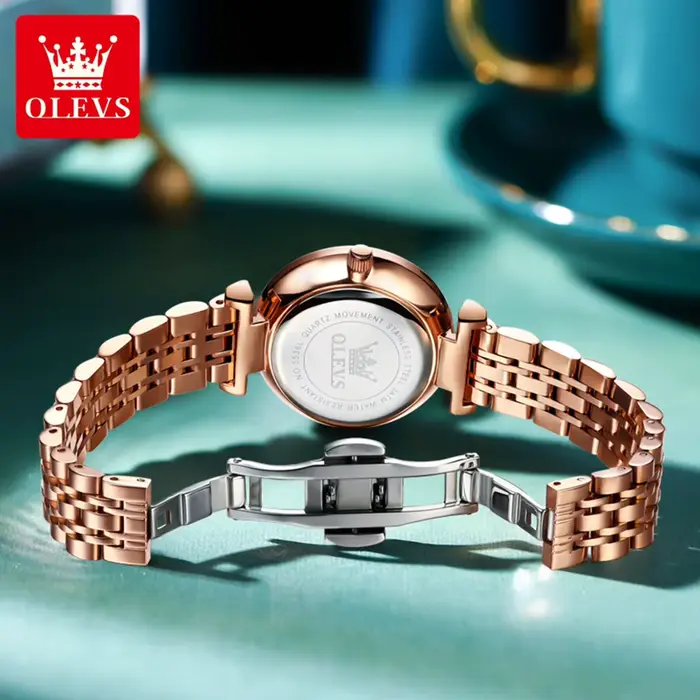 OLEVS montres pour femmes mode élégante forme rhombique miroir Original montre-bracelet à Quartz bracelet étanche Date